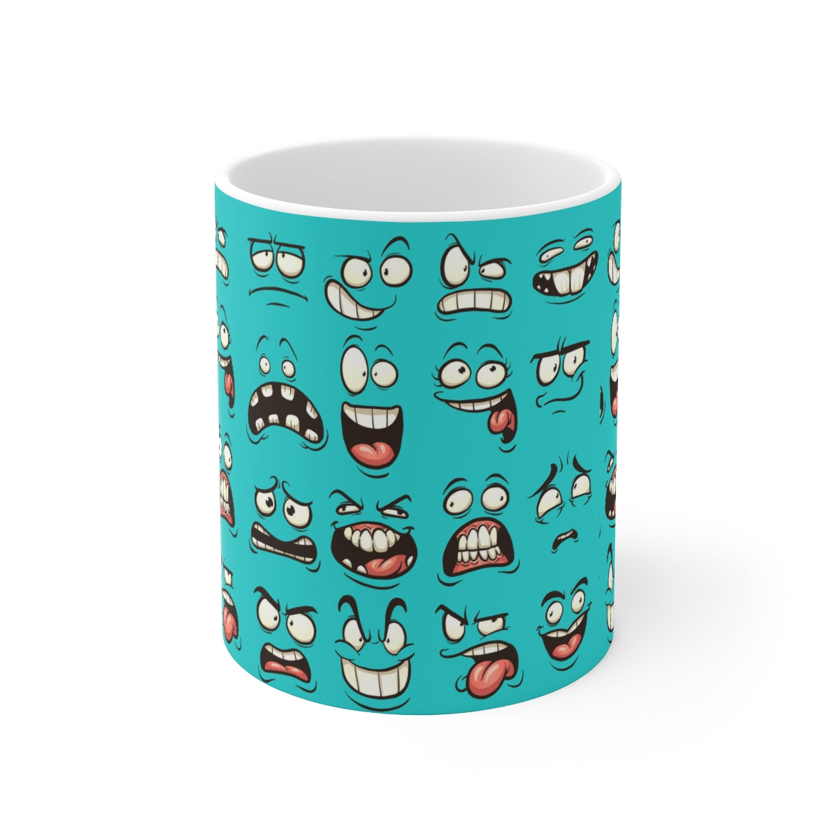 Pretty Darn Many Faces Ceramic Mug 11oz