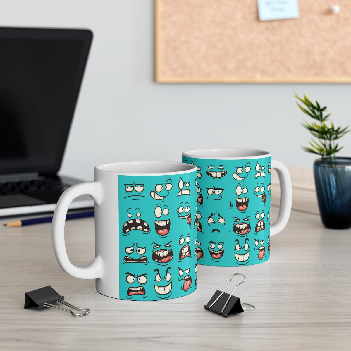 Pretty Darn Many Faces Ceramic Mug 11oz