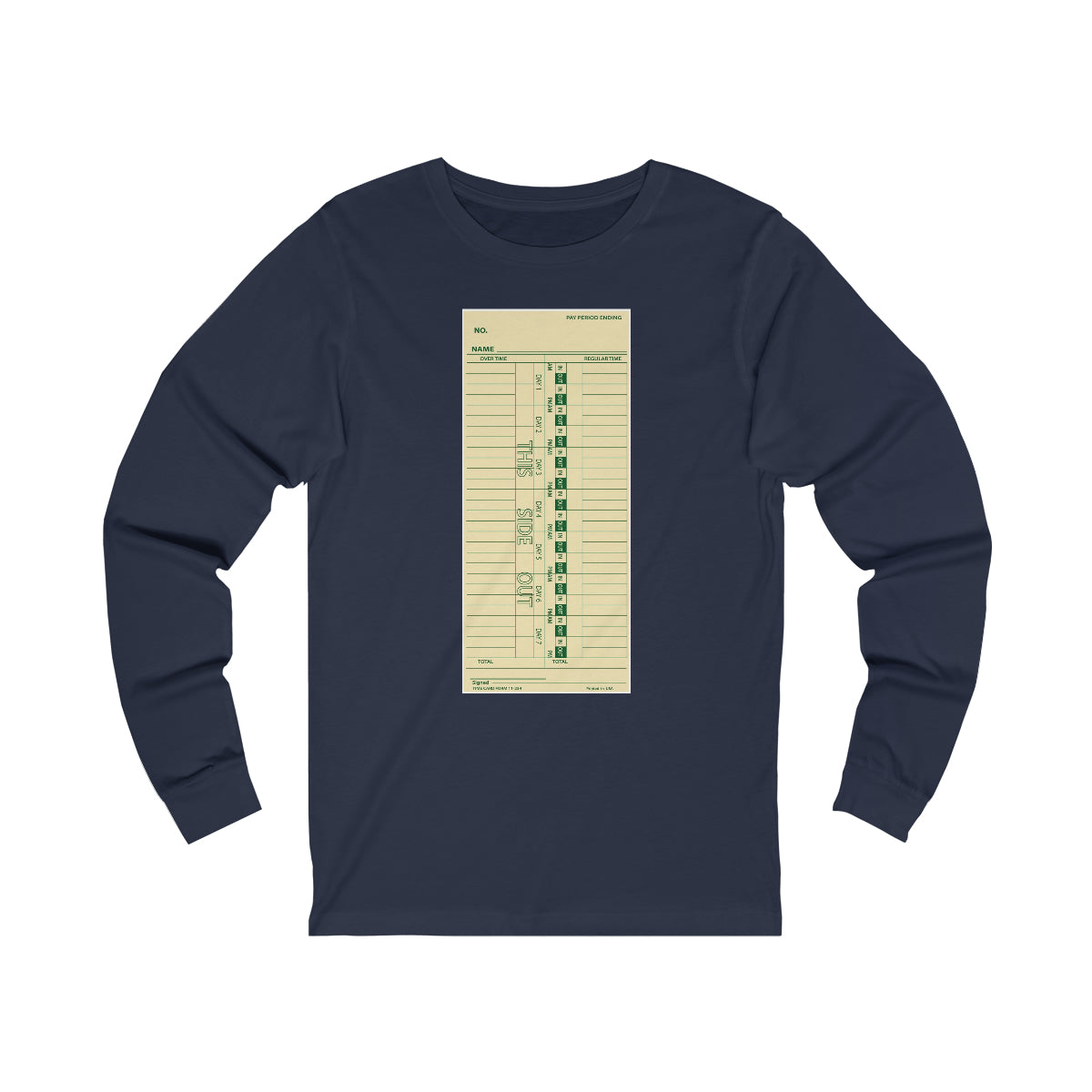This Side Out Punch Card Unisex Jersey Long Sleeve Tee