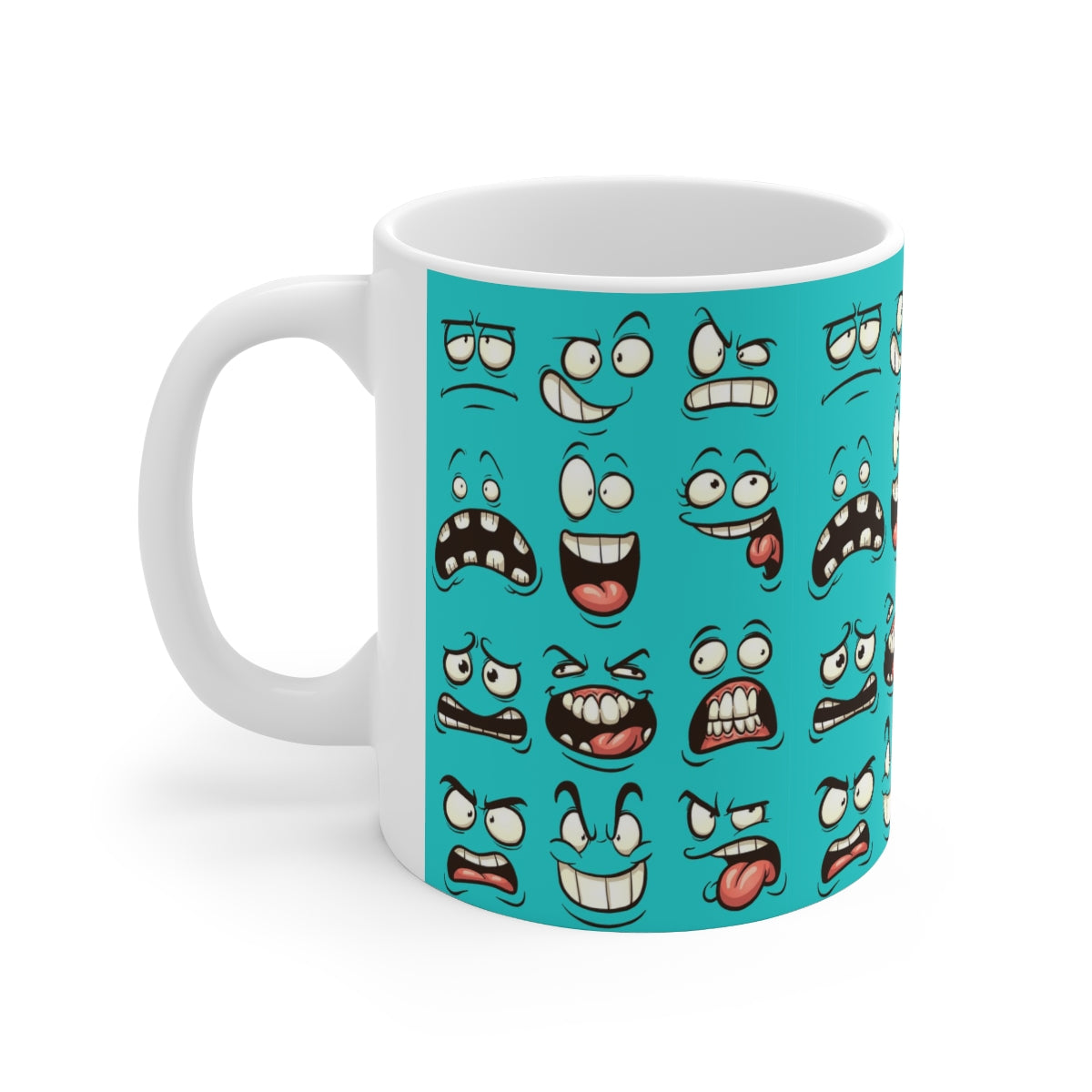 Pretty Darn Many Faces Ceramic Mug 11oz
