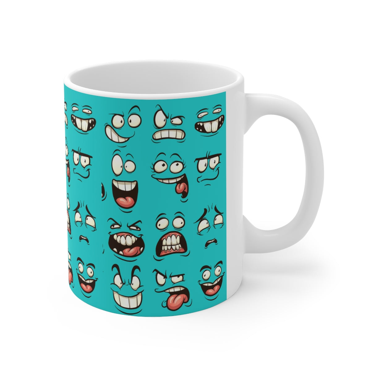 Pretty Darn Many Faces Ceramic Mug 11oz