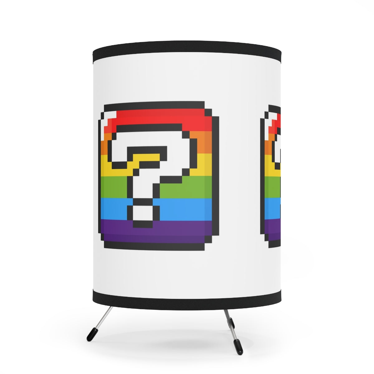 Question Block Tripod Lamp with High-Res Printed Shade, US\CA plug
