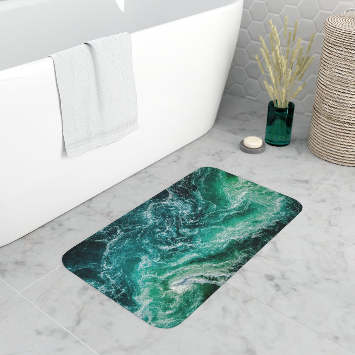 Memory Foam Bath Mat - Ocean 1.0