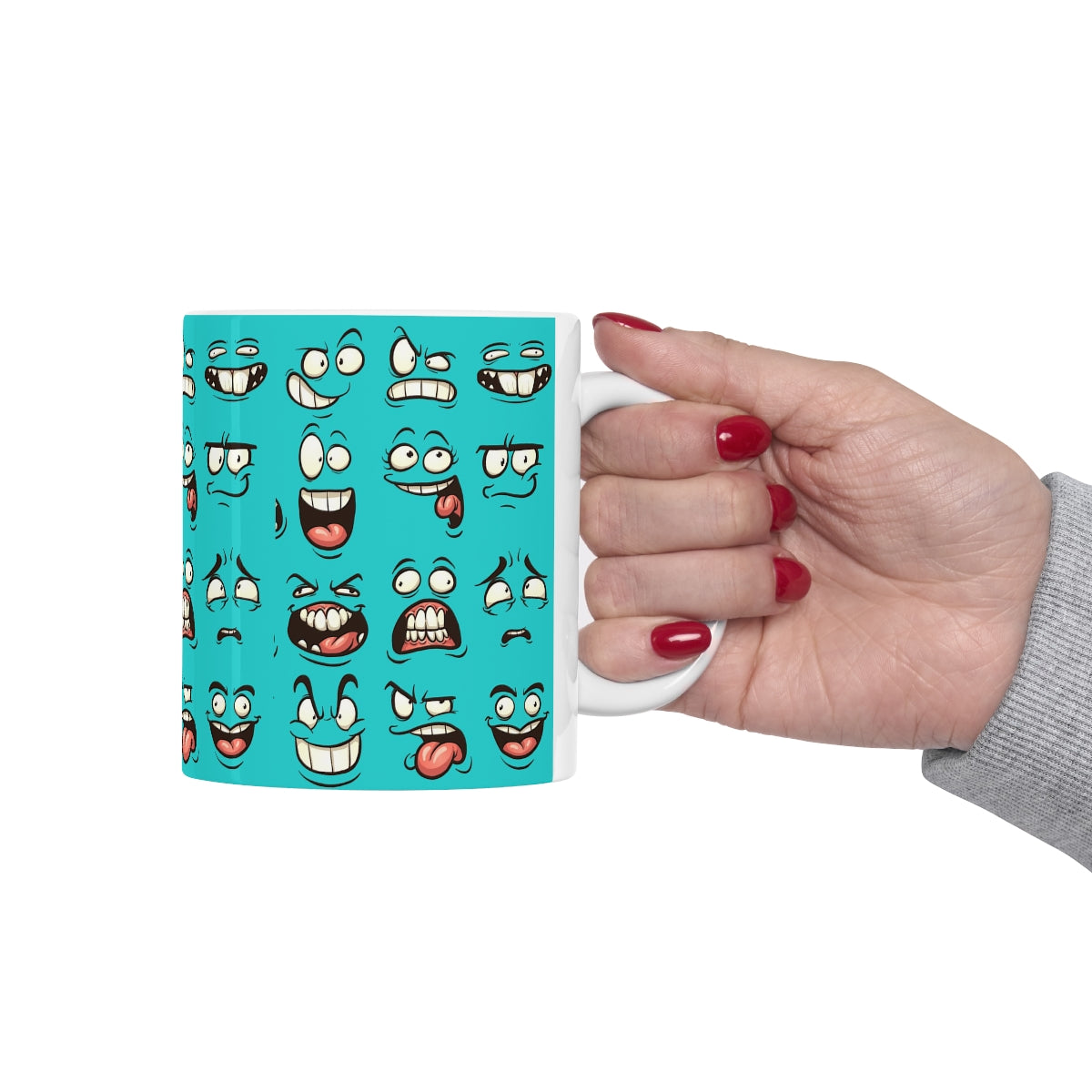 Pretty Darn Many Faces Ceramic Mug 11oz