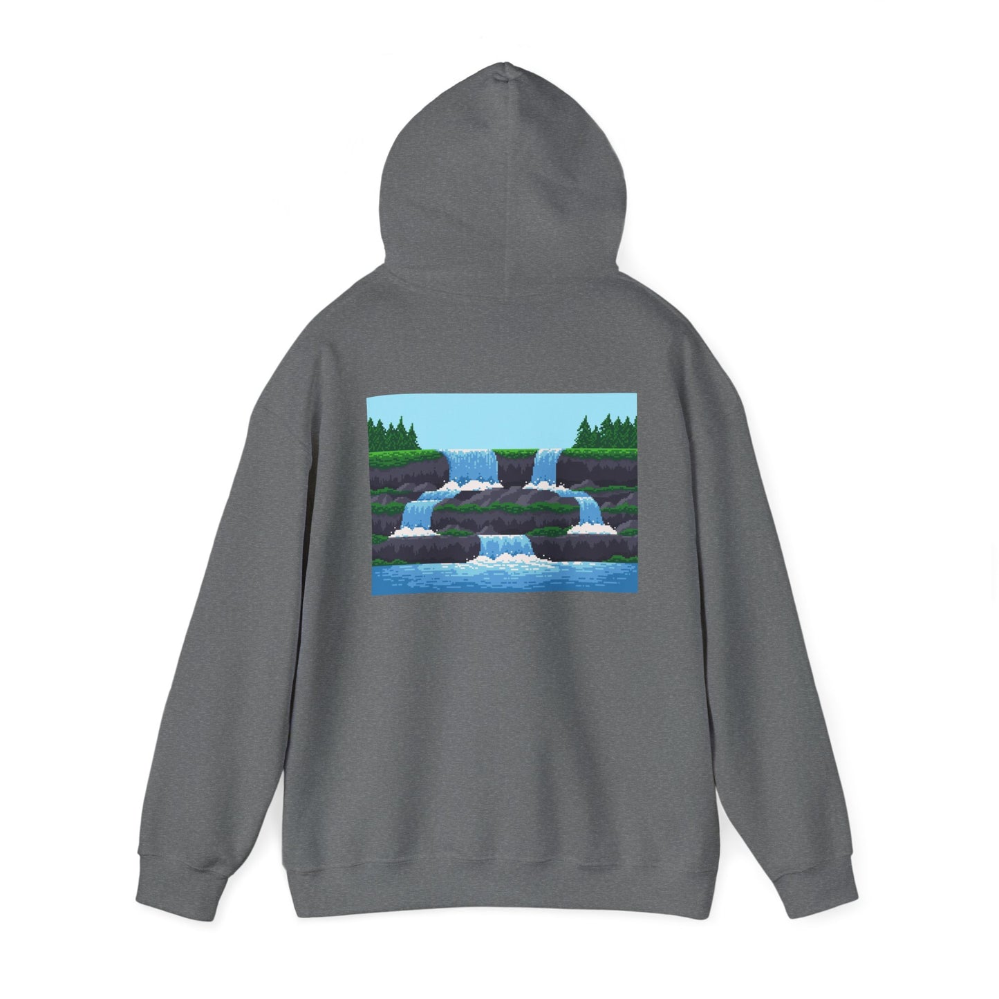 Forest & River in 8bit Land - Unisex Heavy Blend™ Hooded Sweatshirt