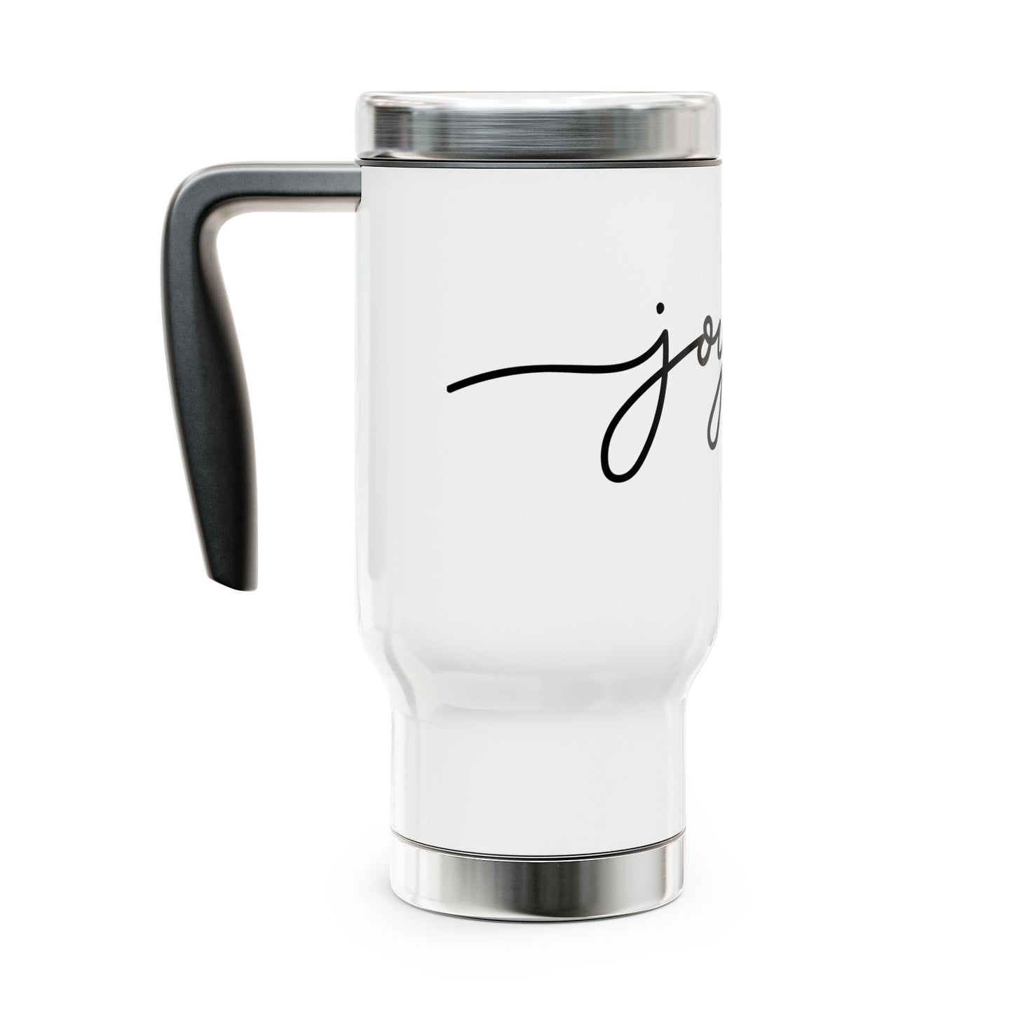 Joyful Stainless Steel Travel Mug with Handle, 14oz