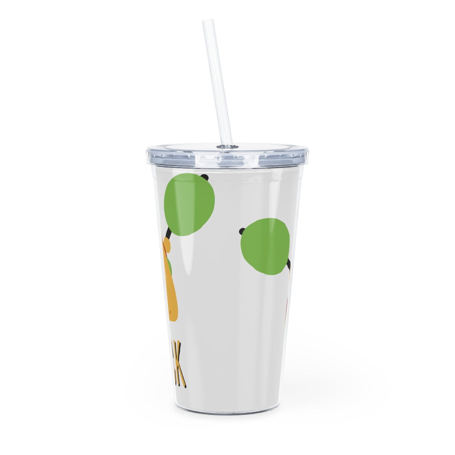 Taco O'clock Plastic Tumbler with Straw