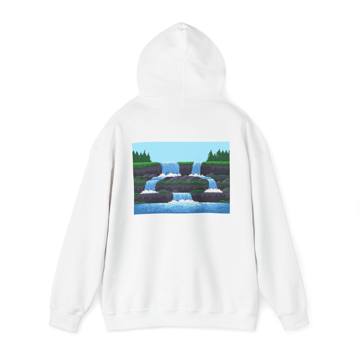 Forest & River in 8bit Land - Unisex Heavy Blend™ Hooded Sweatshirt