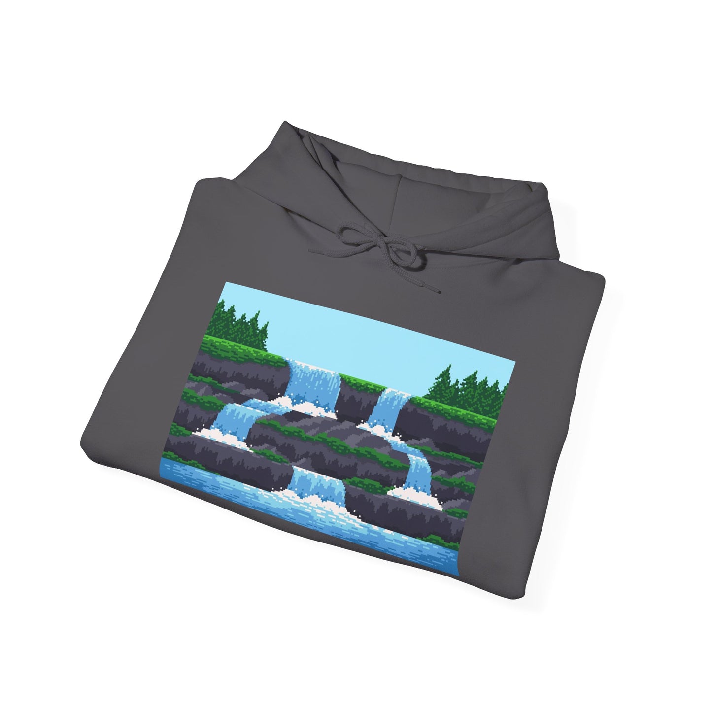 Forest & River in 8bit Land - Unisex Heavy Blend™ Hooded Sweatshirt