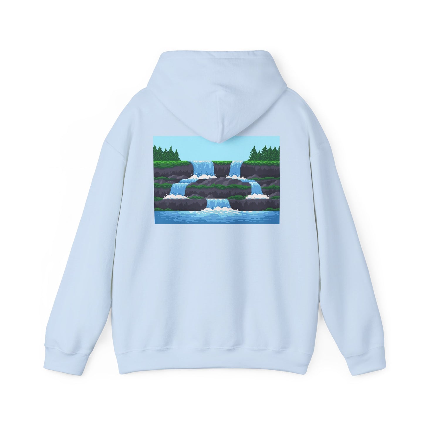 Forest & River in 8bit Land - Unisex Heavy Blend™ Hooded Sweatshirt