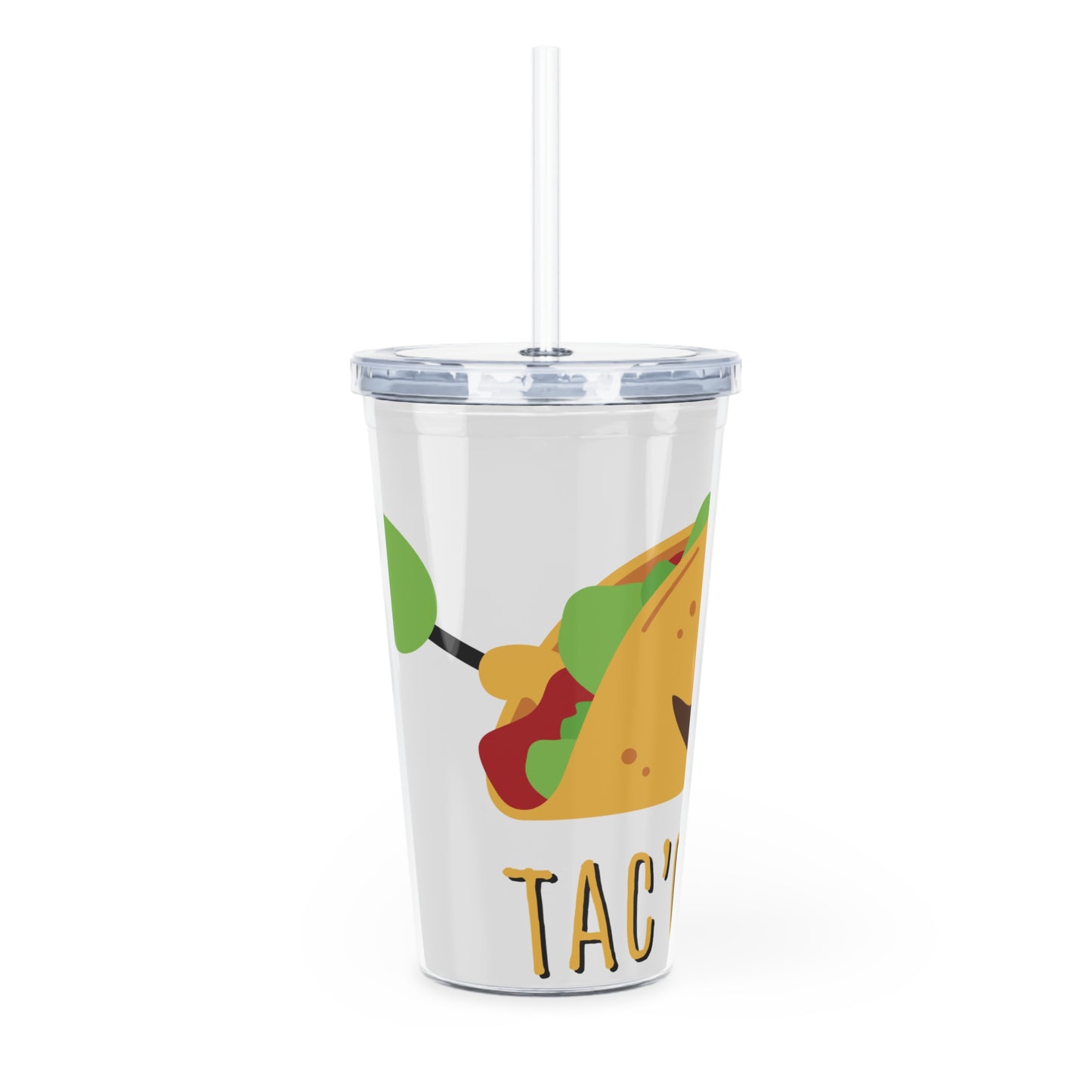 Taco O'clock Plastic Tumbler with Straw