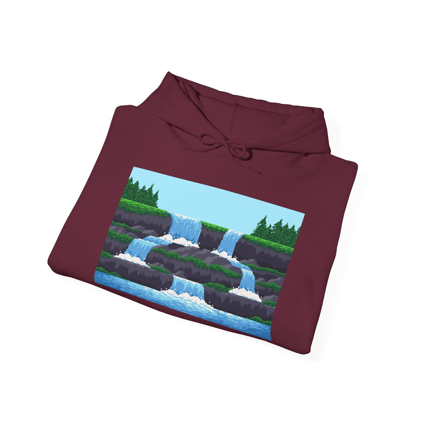 Forest & River in 8bit Land - Unisex Heavy Blend™ Hooded Sweatshirt