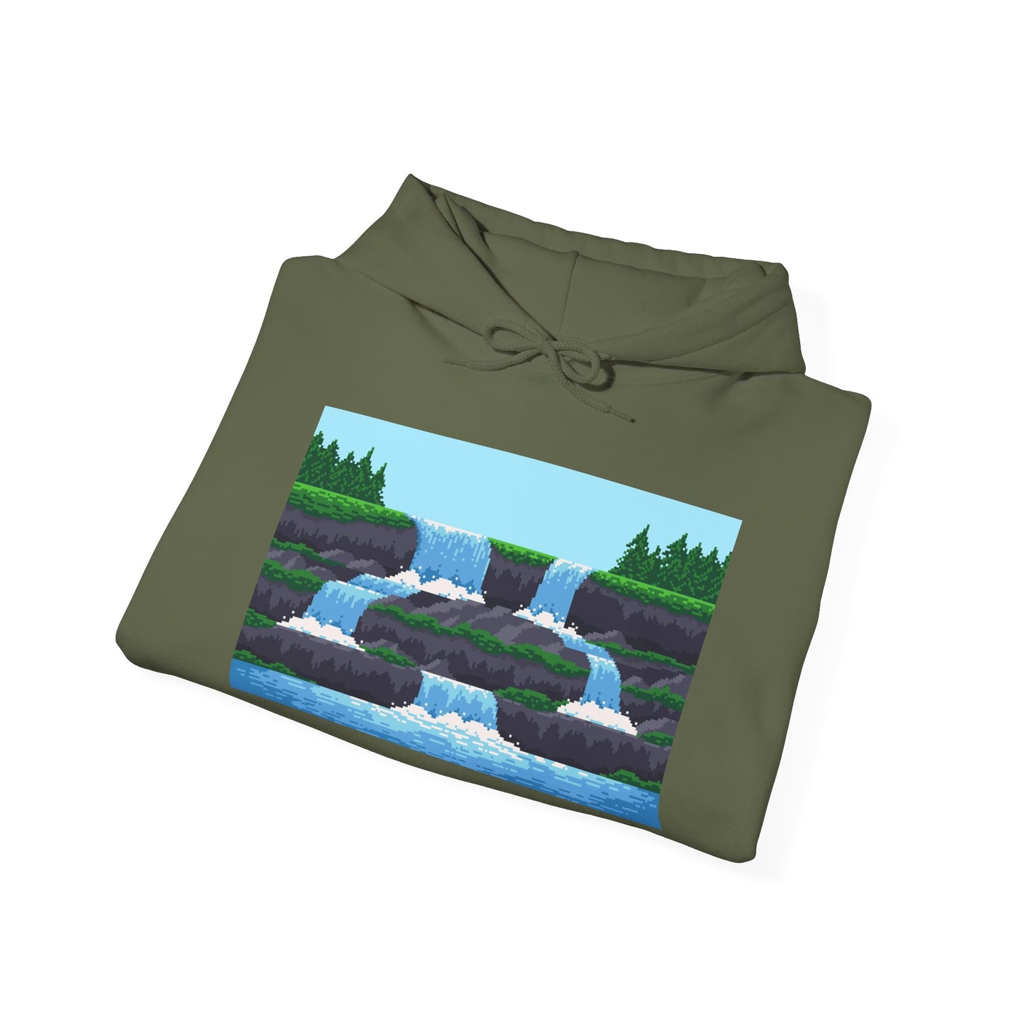 Forest & River in 8bit Land - Unisex Heavy Blend™ Hooded Sweatshirt