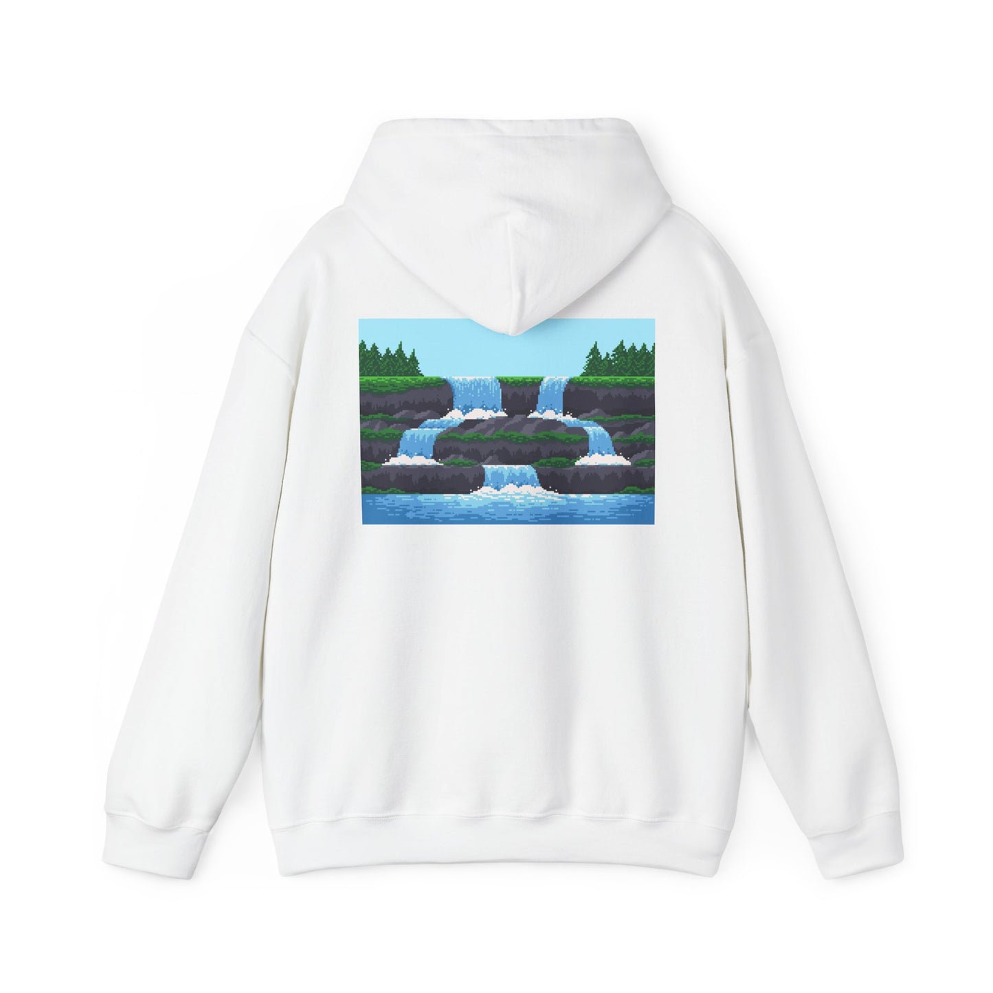 Forest & River in 8bit Land - Unisex Heavy Blend™ Hooded Sweatshirt