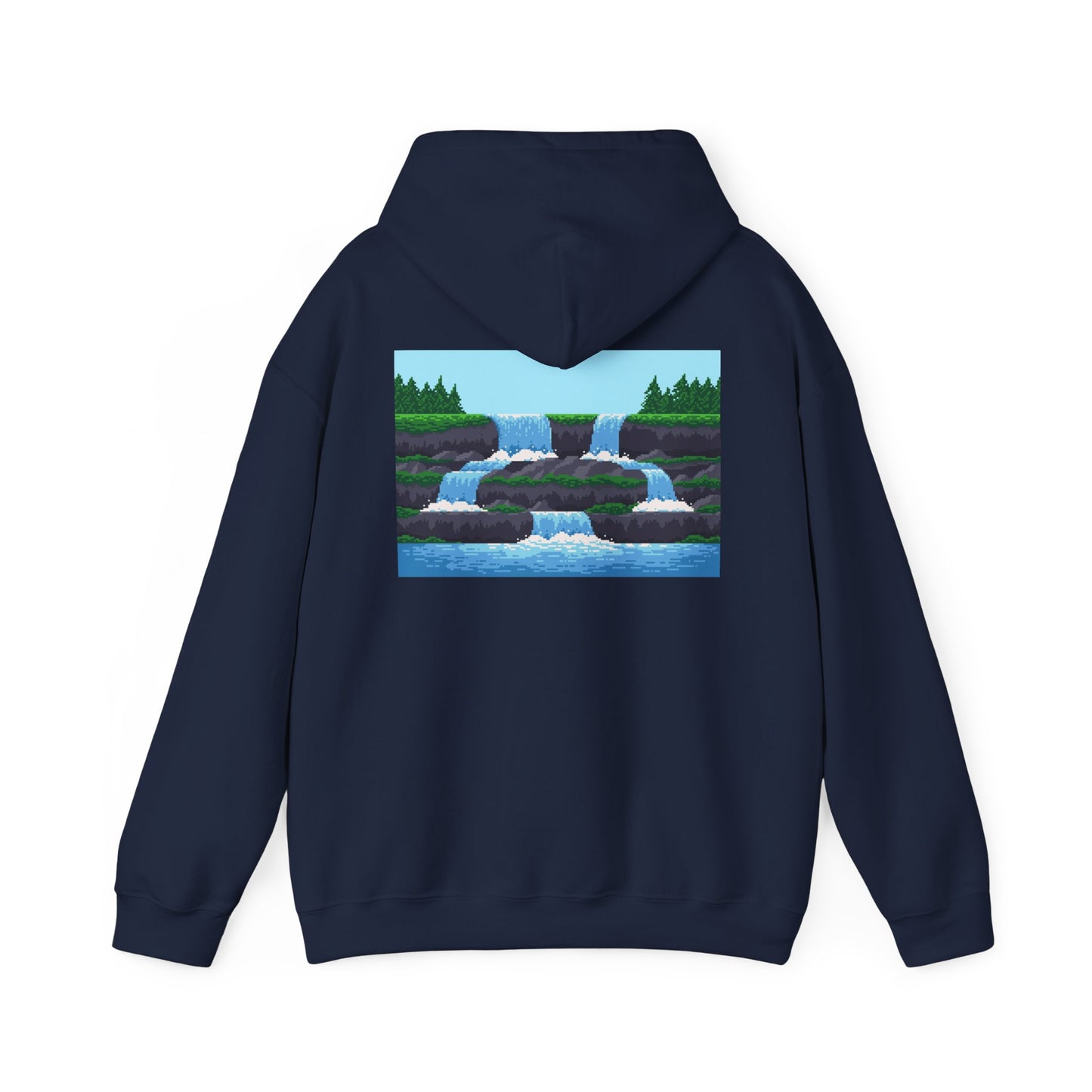 Forest & River in 8bit Land - Unisex Heavy Blend™ Hooded Sweatshirt