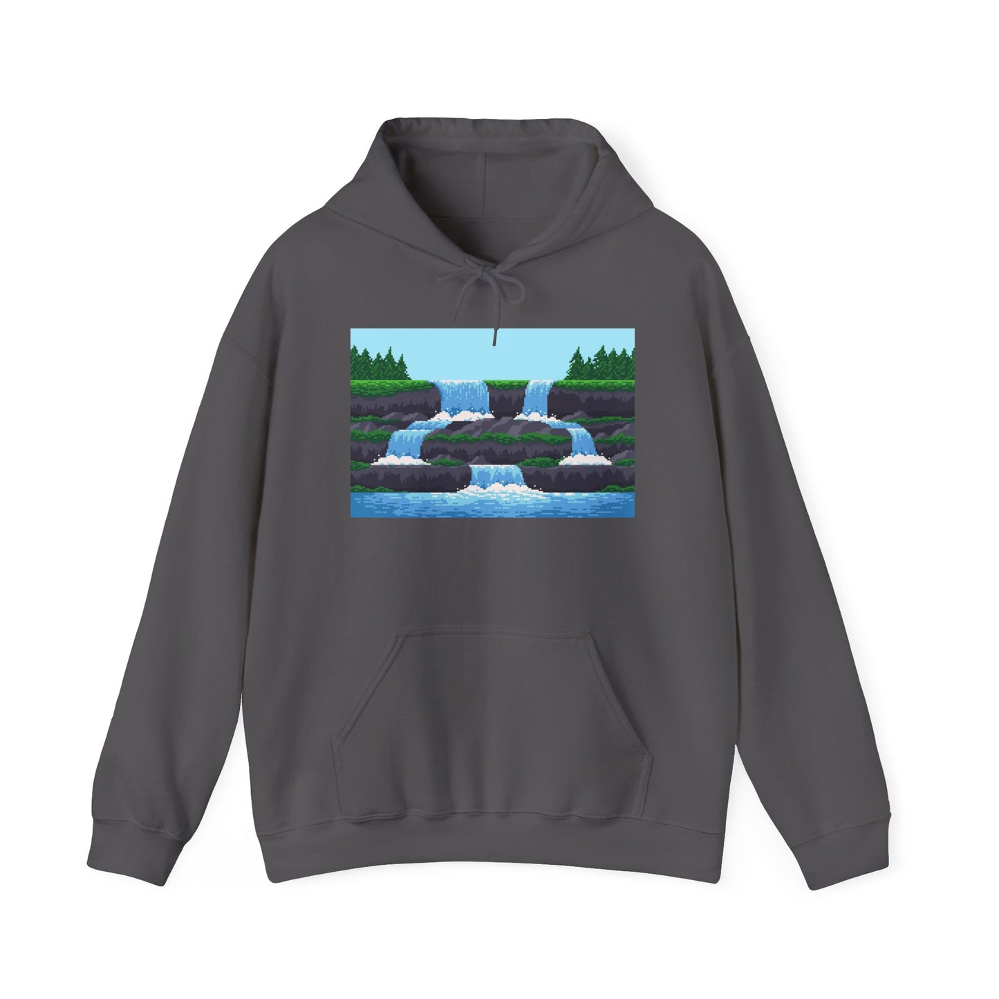 Forest & River in 8bit Land - Unisex Heavy Blend™ Hooded Sweatshirt