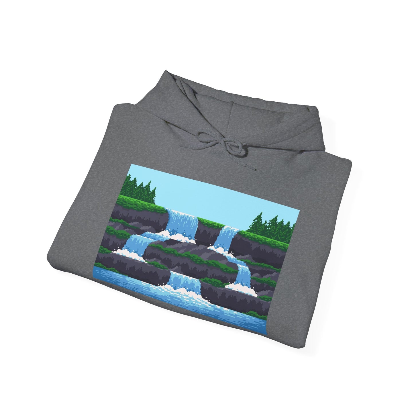 Forest & River in 8bit Land - Unisex Heavy Blend™ Hooded Sweatshirt