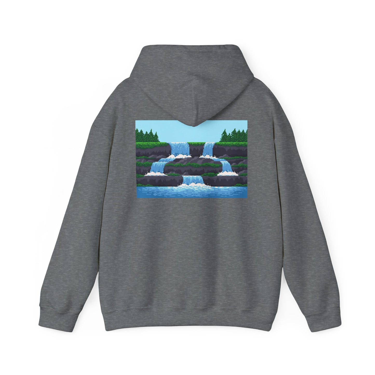 Forest & River in 8bit Land - Unisex Heavy Blend™ Hooded Sweatshirt