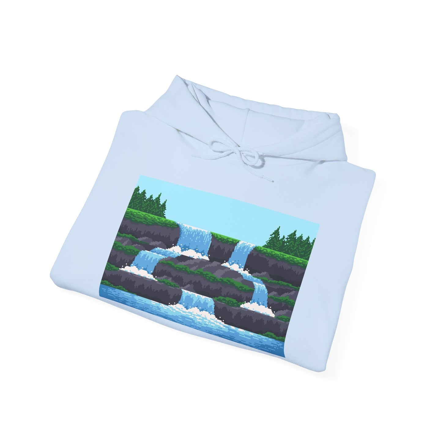 Forest & River in 8bit Land - Unisex Heavy Blend™ Hooded Sweatshirt