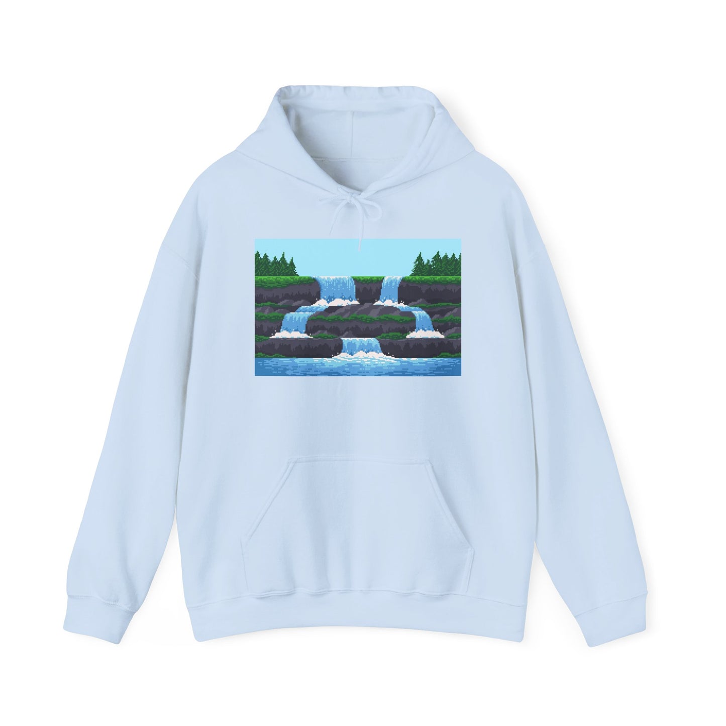 Forest & River in 8bit Land - Unisex Heavy Blend™ Hooded Sweatshirt