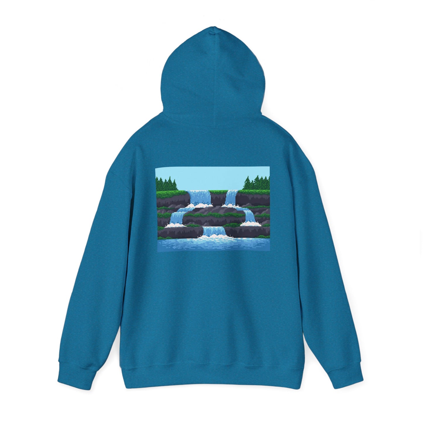 Forest & River in 8bit Land - Unisex Heavy Blend™ Hooded Sweatshirt