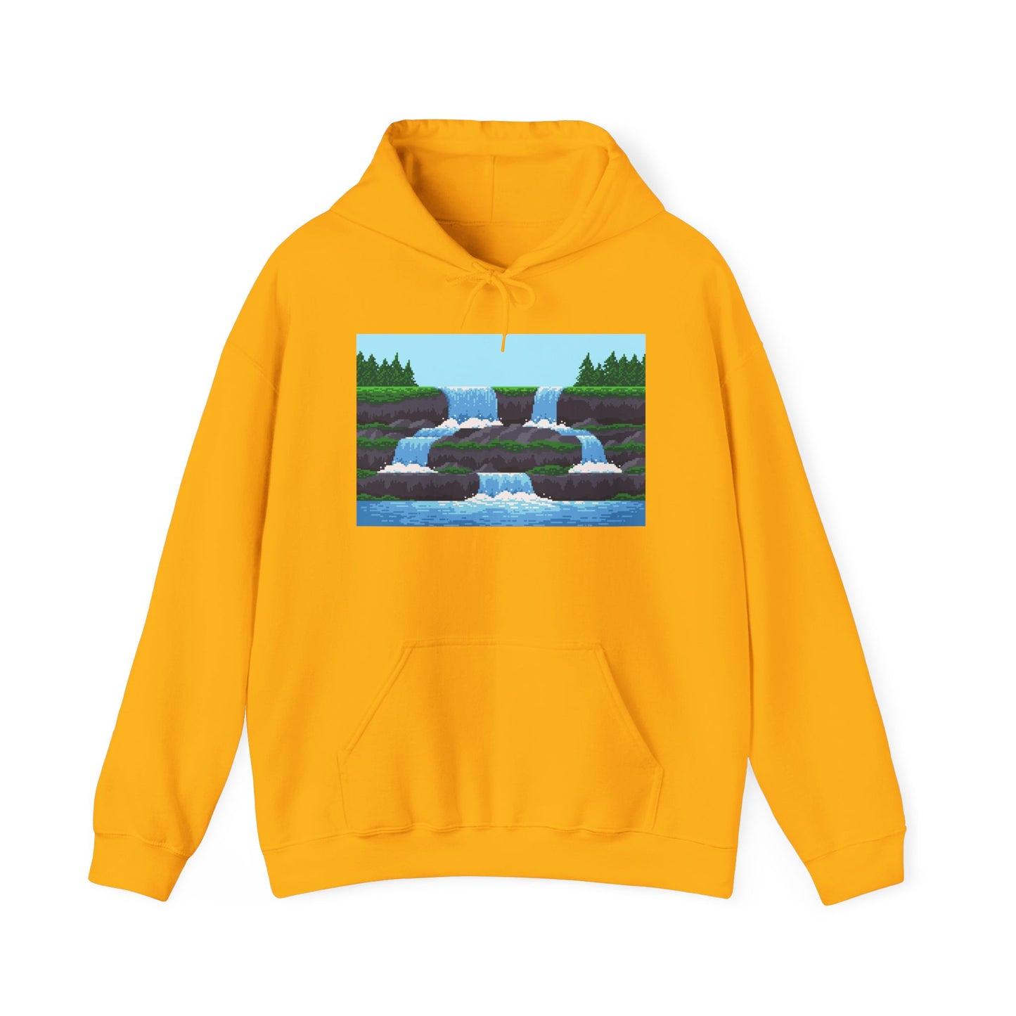 Forest & River in 8bit Land - Unisex Heavy Blend™ Hooded Sweatshirt