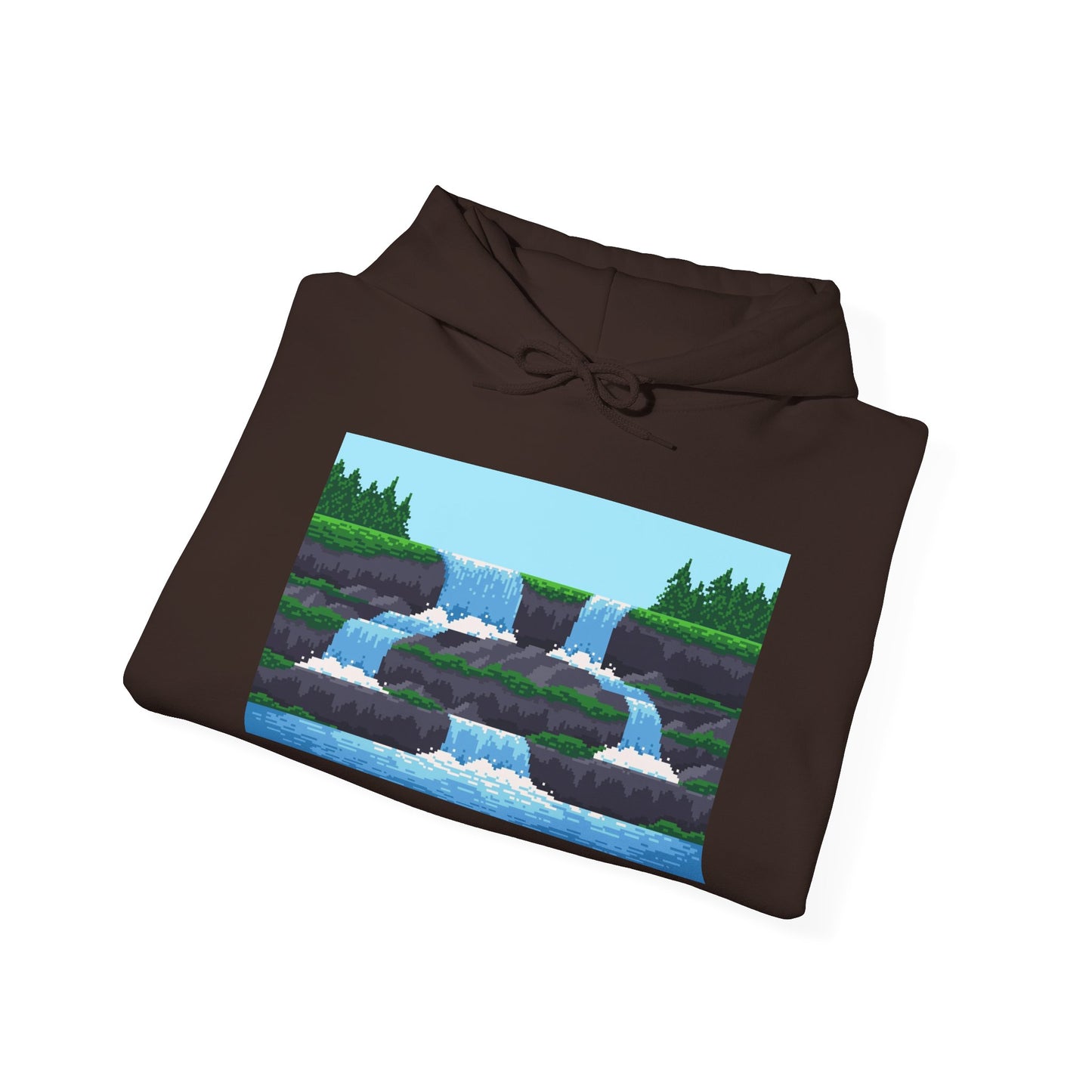 Forest & River in 8bit Land - Unisex Heavy Blend™ Hooded Sweatshirt