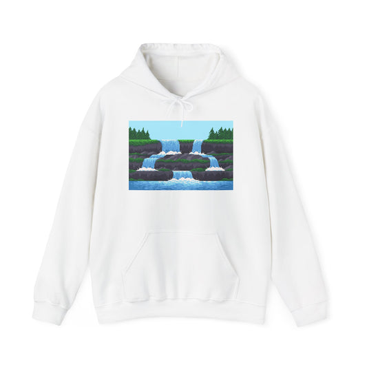 Forest & River in 8bit Land - Unisex Heavy Blend™ Hooded Sweatshirt