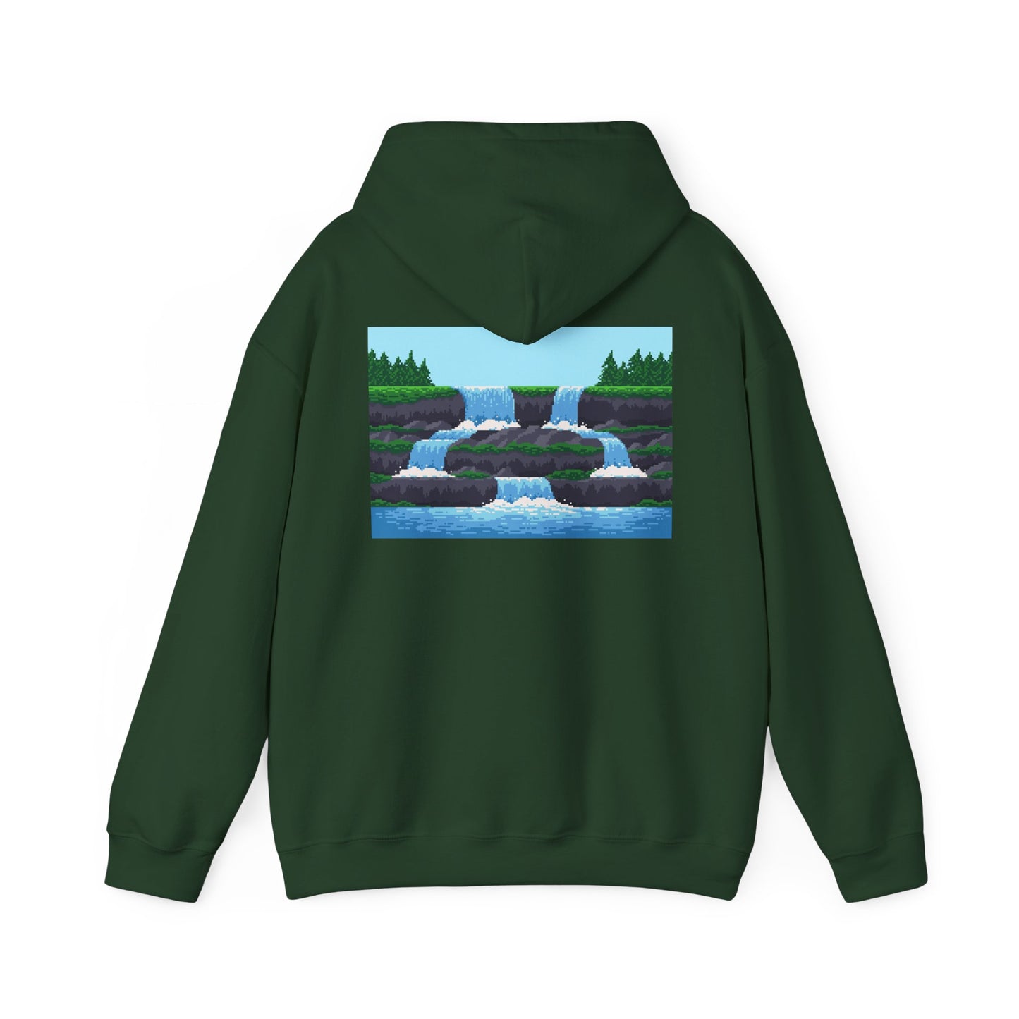 Forest & River in 8bit Land - Unisex Heavy Blend™ Hooded Sweatshirt