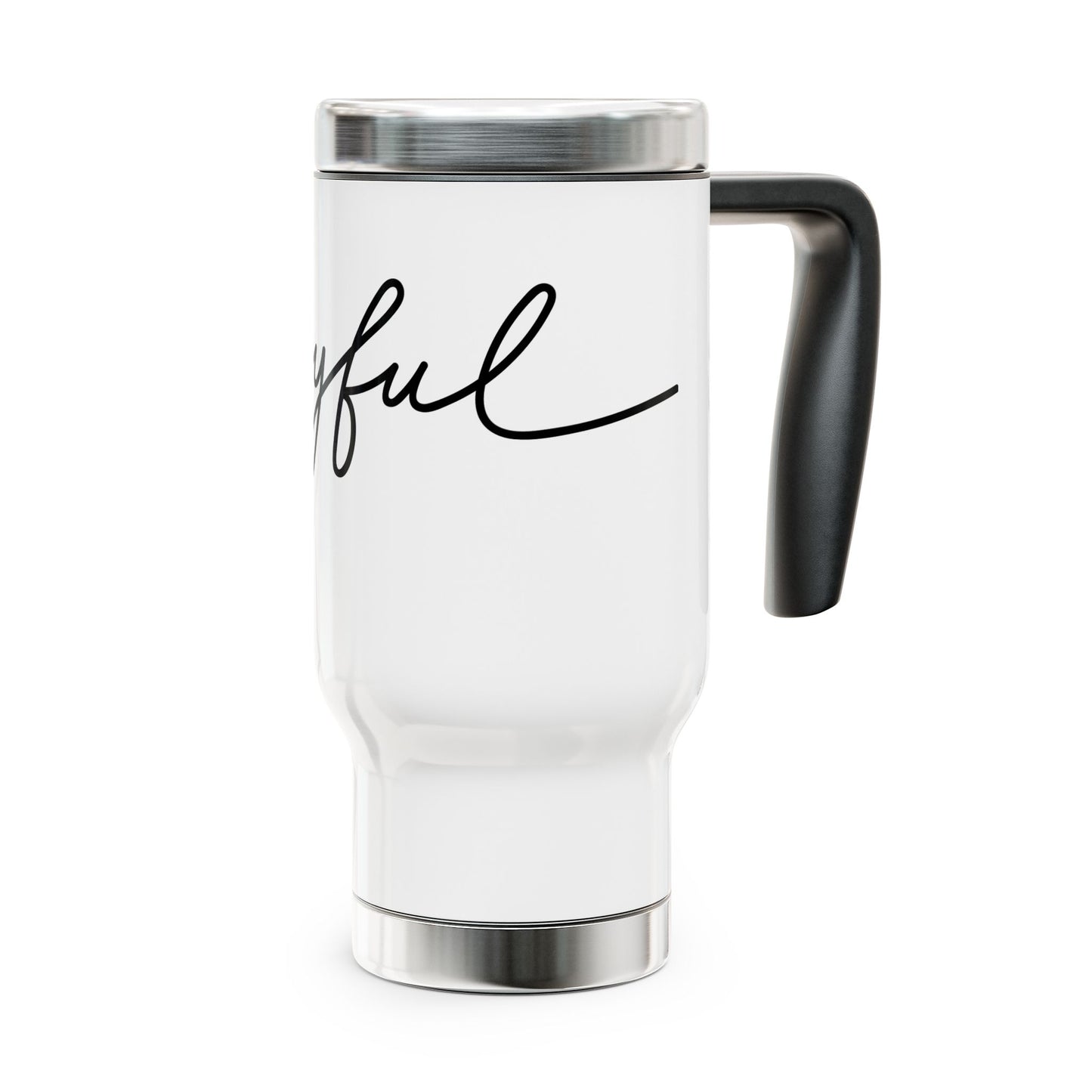 Joyful Stainless Steel Travel Mug with Handle, 14oz