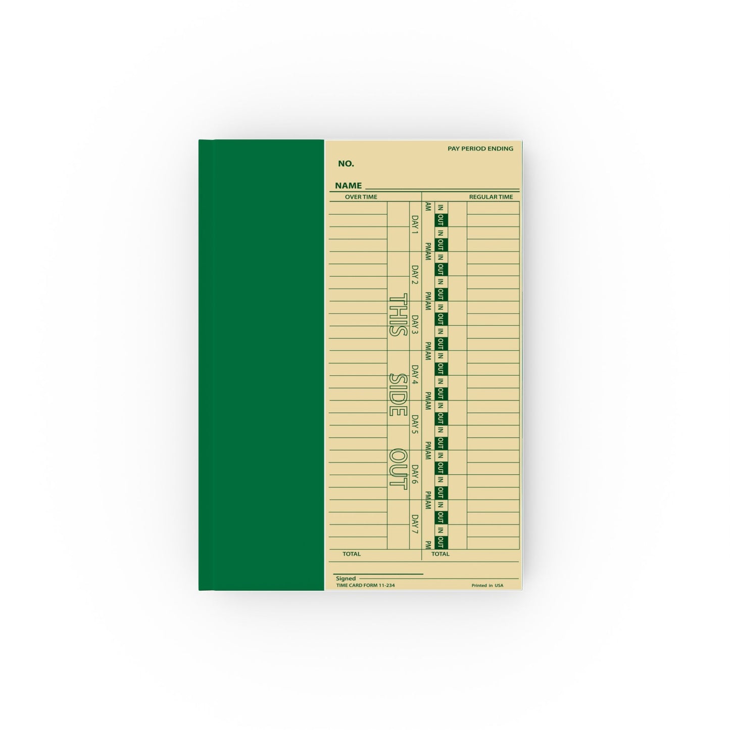 This Side Out Punch Card Hard Backed Journal