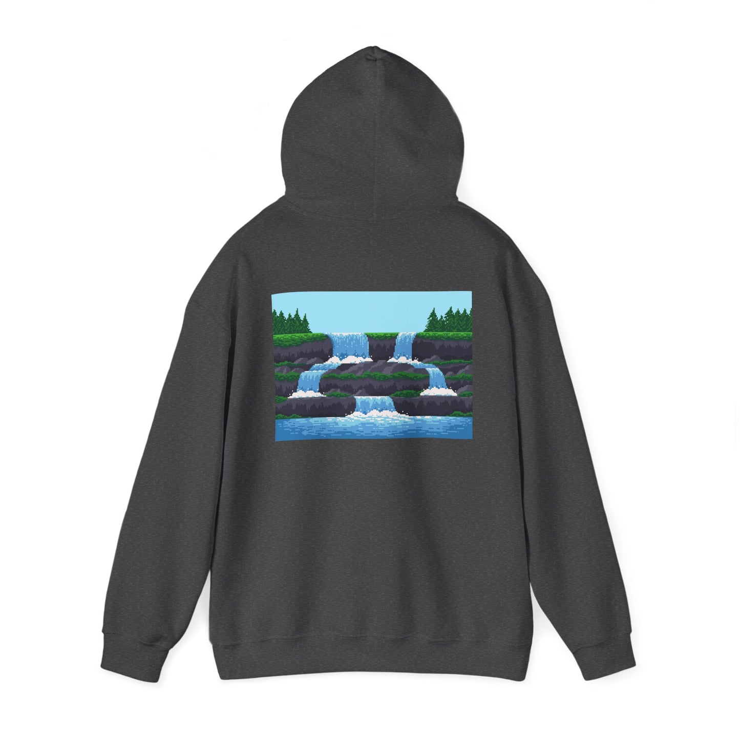 Forest & River in 8bit Land - Unisex Heavy Blend™ Hooded Sweatshirt