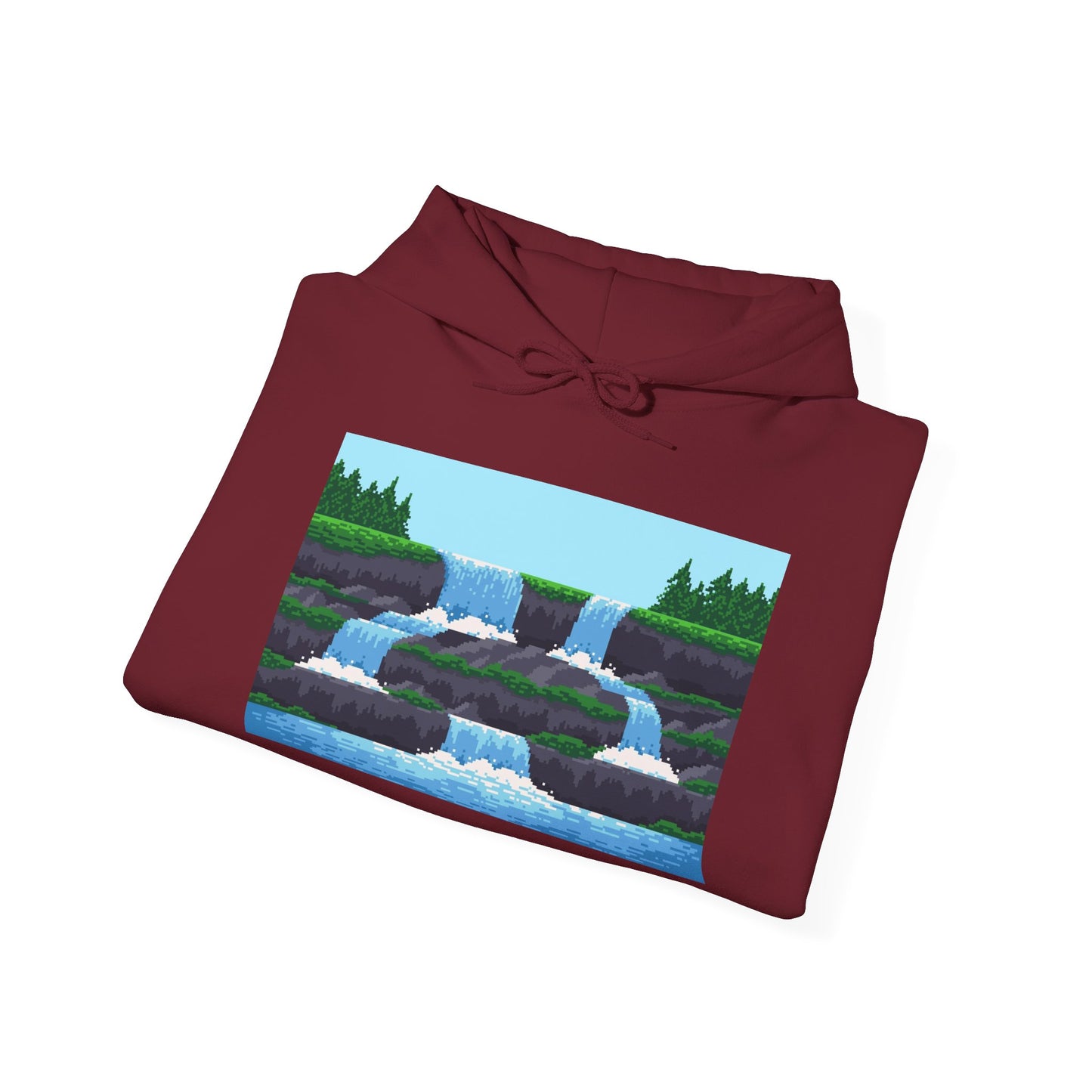 Forest & River in 8bit Land - Unisex Heavy Blend™ Hooded Sweatshirt