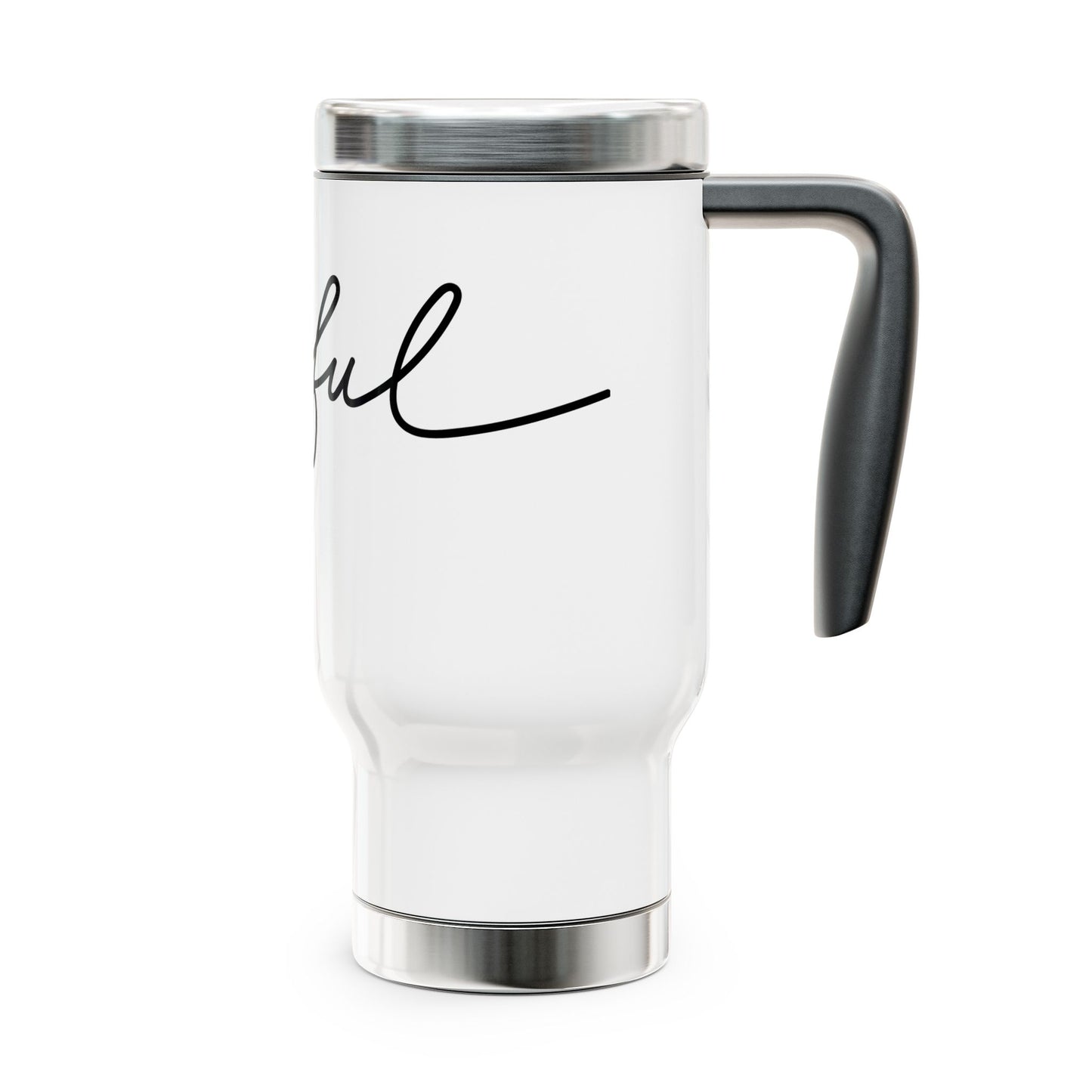 Joyful Stainless Steel Travel Mug with Handle, 14oz