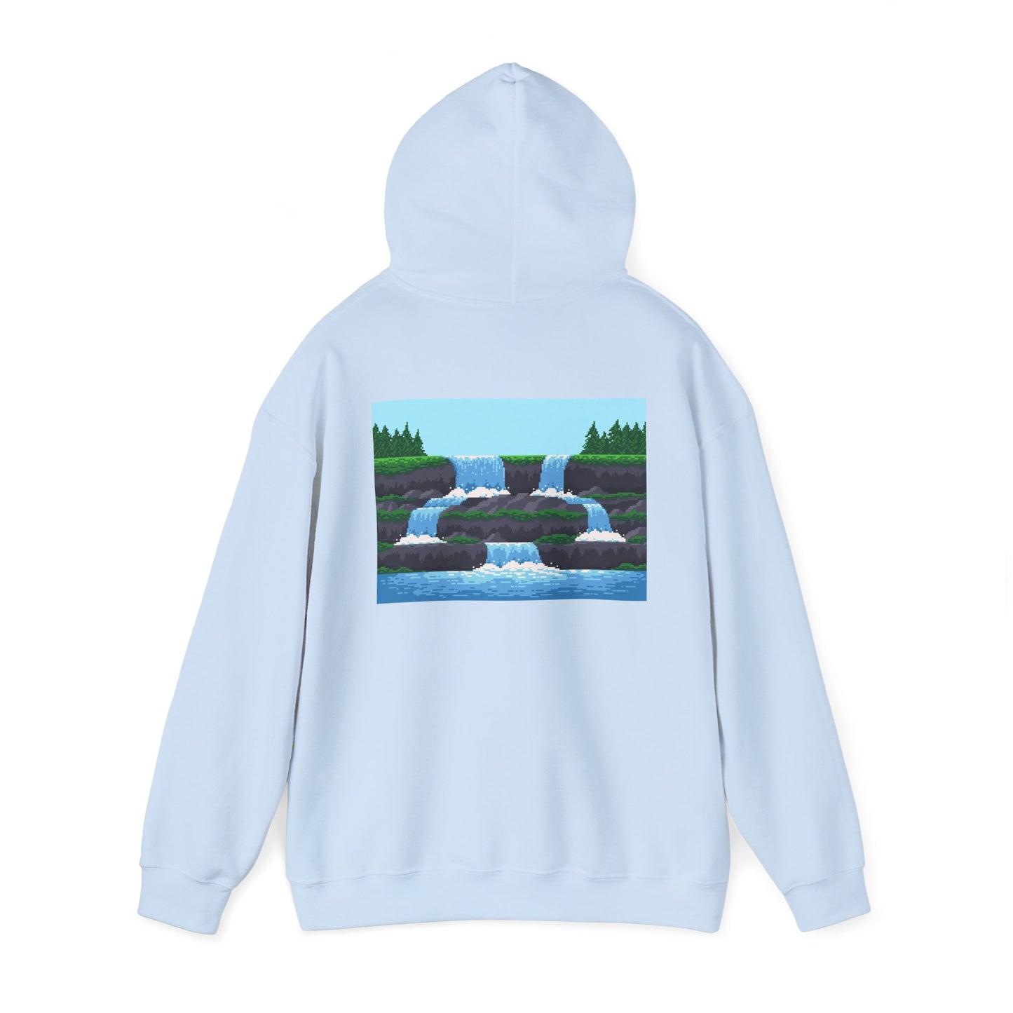 Forest & River in 8bit Land - Unisex Heavy Blend™ Hooded Sweatshirt