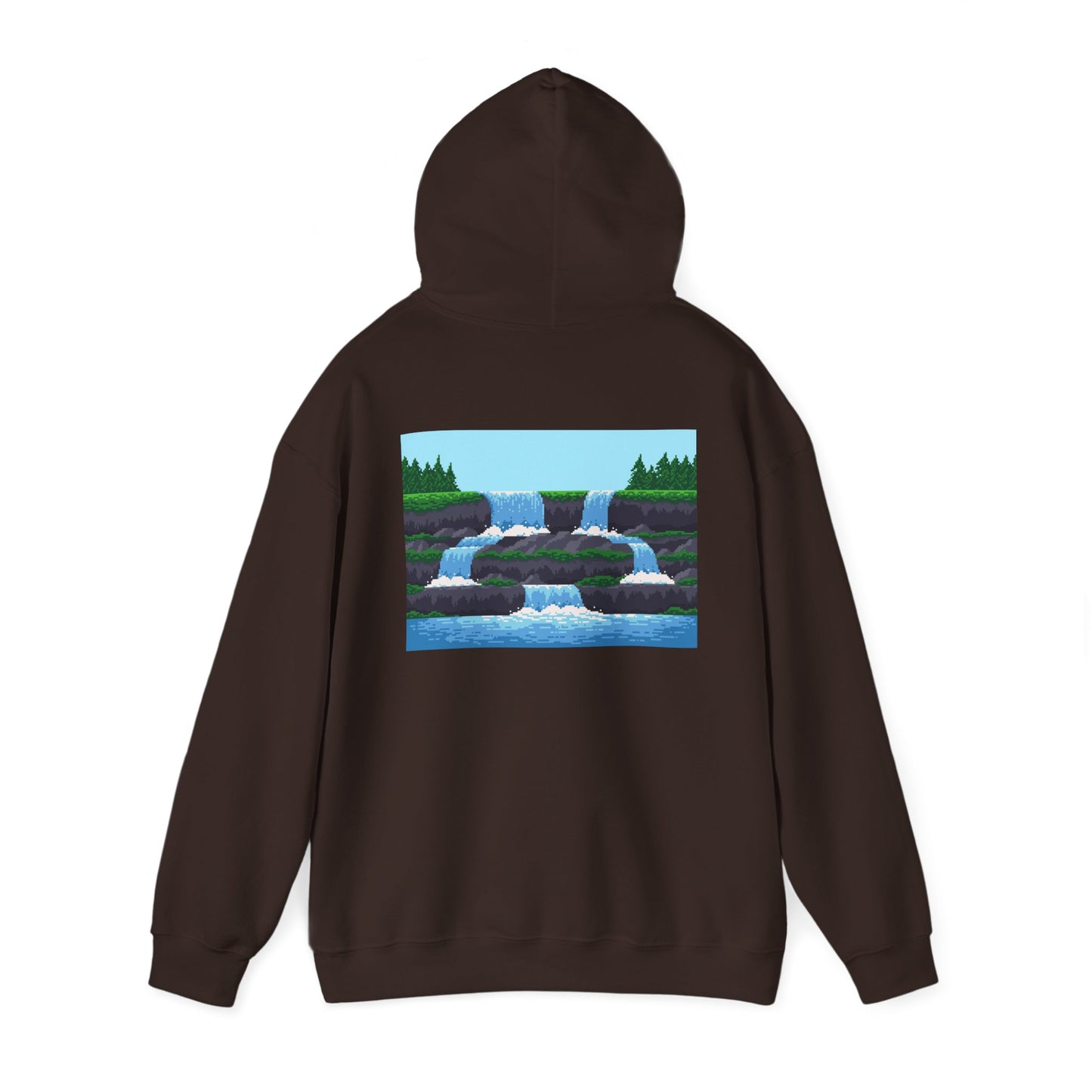 Forest & River in 8bit Land - Unisex Heavy Blend™ Hooded Sweatshirt