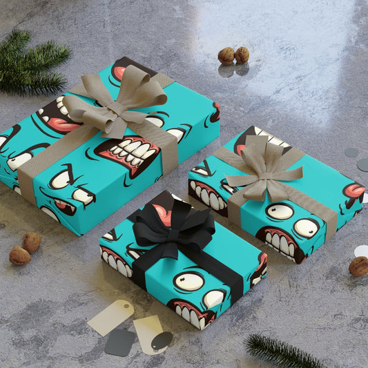 Gift Wrapping Paper Rolls, 1pc - Darn Faces