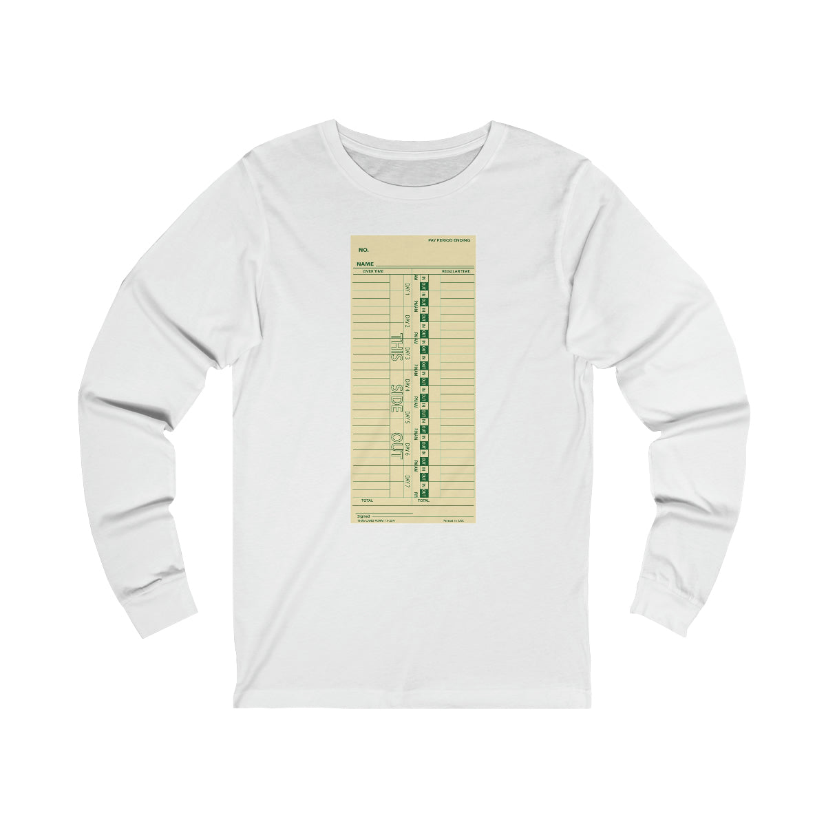 This Side Out Punch Card Unisex Jersey Long Sleeve Tee