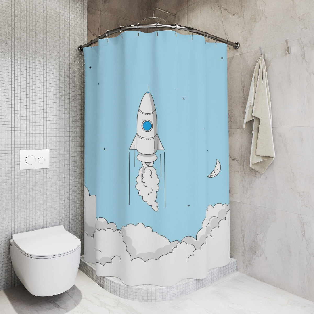 Ad Astra Per Conditionah - Polyester Shower Curtain