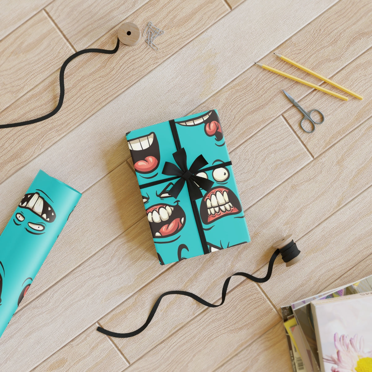 Gift Wrapping Paper Rolls, 1pc - Darn Faces