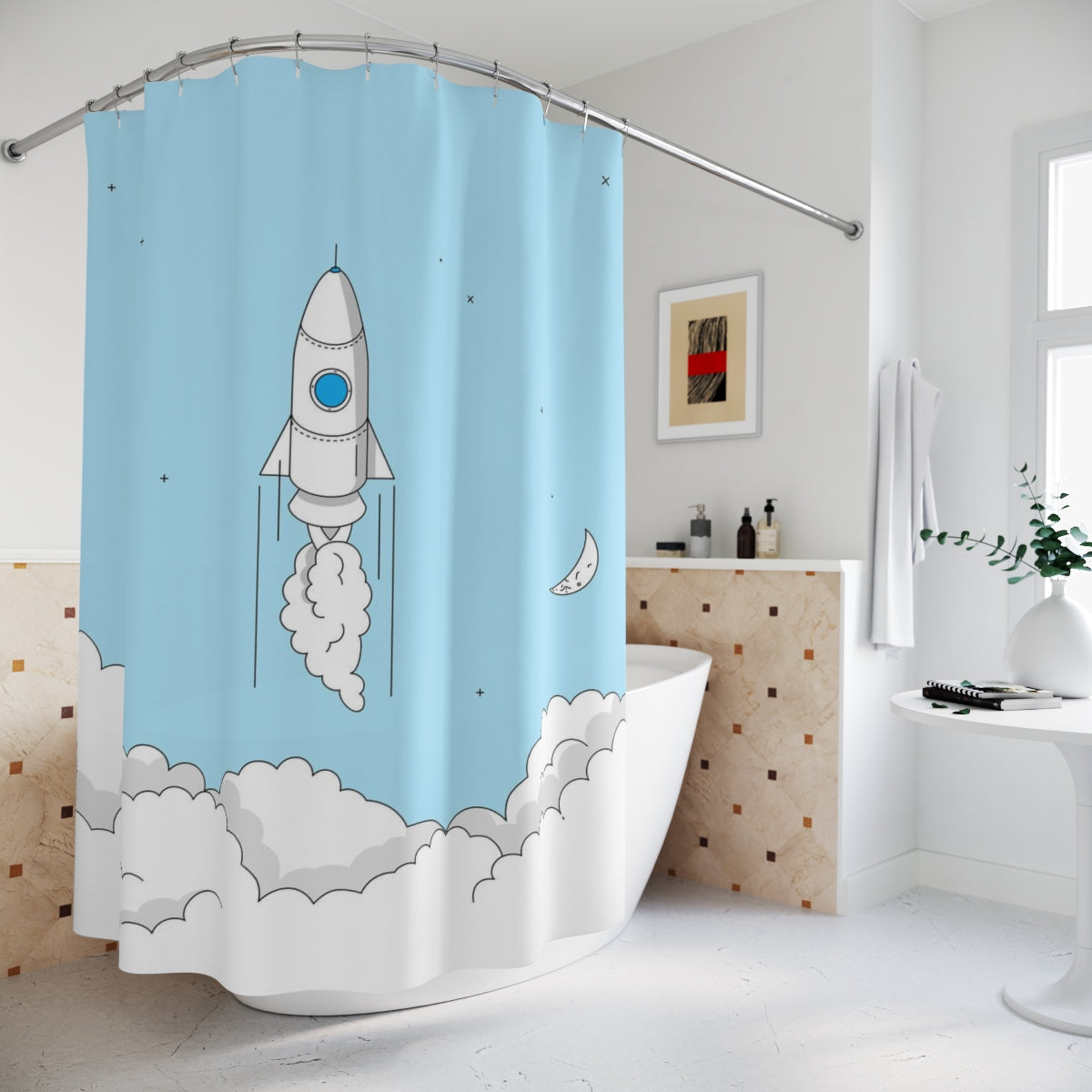 Ad Astra Per Conditionah - Polyester Shower Curtain