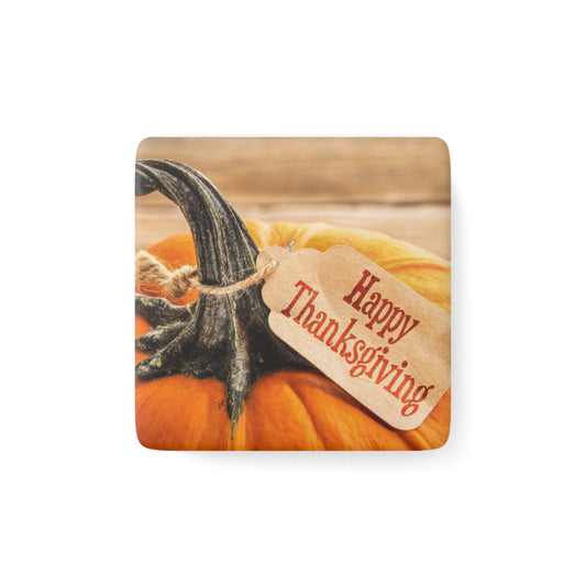 Happy Thanksgiving - Porcelain Magnet, Square