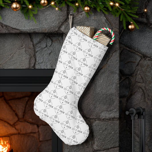 Let it Snow Santa Stocking