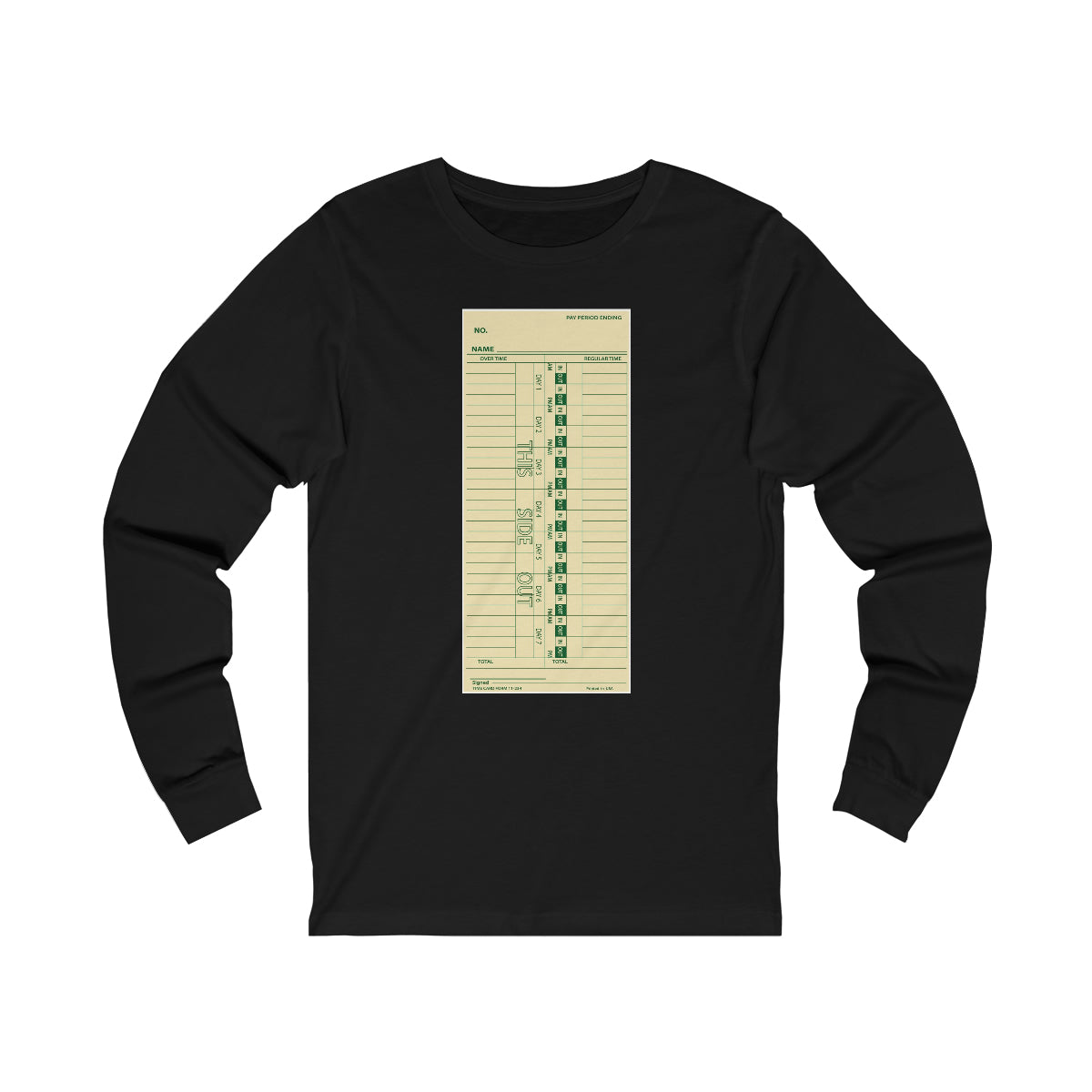 This Side Out Punch Card Unisex Jersey Long Sleeve Tee