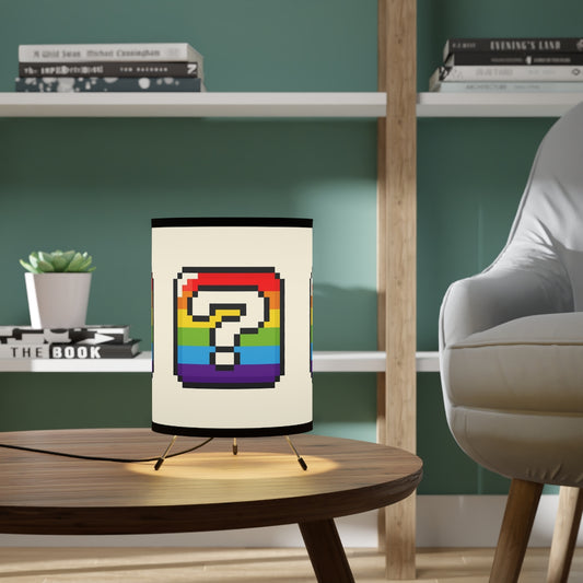 Question Block Tripod Lamp with High-Res Printed Shade, US\CA plug